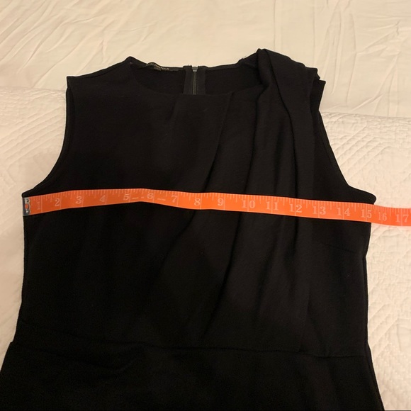 KOBE HALPERIN designer 6 black knit midi dress flattering top and waist accents - Picture 13 of 16